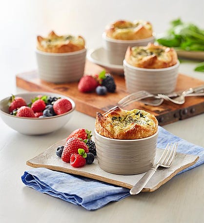 Spinach and Cheese Breakfast Soufflés 